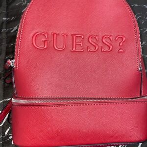 GUESS red backpack